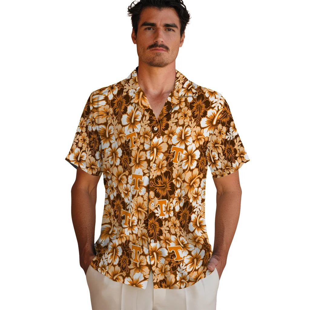 Tennessee Volunteers Hawaiian Shirt - Hibiscus Blooms | Hula Hawaiian Shirts