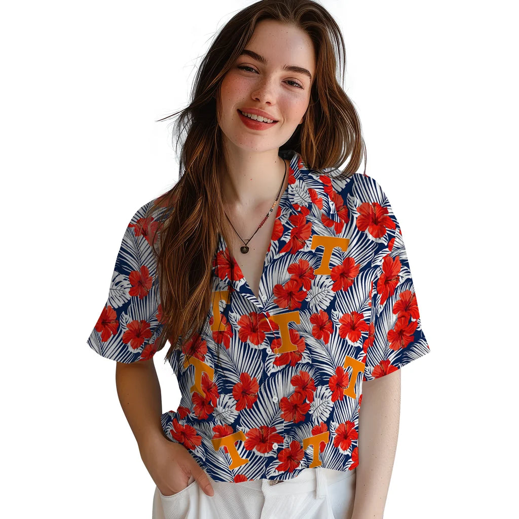 Tennessee Volunteers Hawaiian Shirt - Hibiscus Fiesta | Hula Hawaiian Shirts