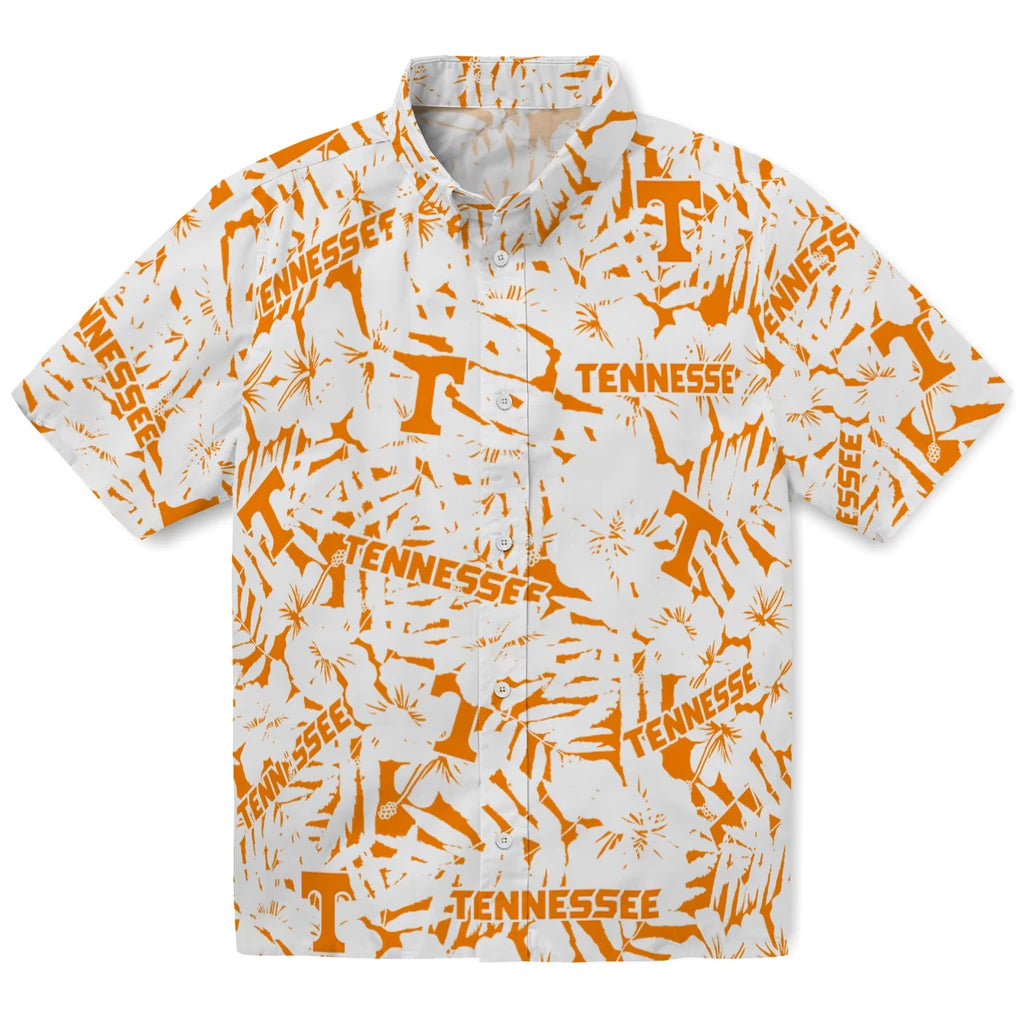 Tennessee Volunteers Hawaiian Shirt - Hibiscus Overlay | Hula Hawaiian Shirts