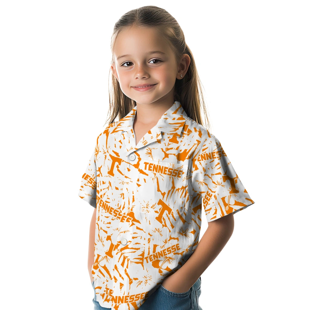 Tennessee Volunteers Hawaiian Shirt - Hibiscus Overlay | Hula Hawaiian Shirts