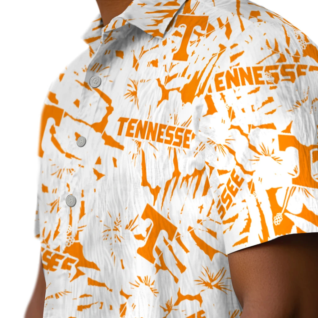 Tennessee Volunteers Hawaiian Shirt - Hibiscus Overlay | Hula Hawaiian Shirts