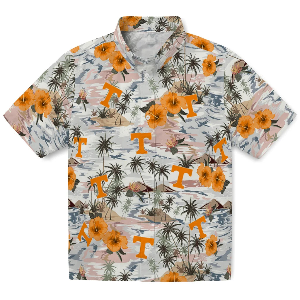 Tennessee Volunteers Hawaiian Shirt - Hibiscus Seaside | Hula Hawaiian Shirts