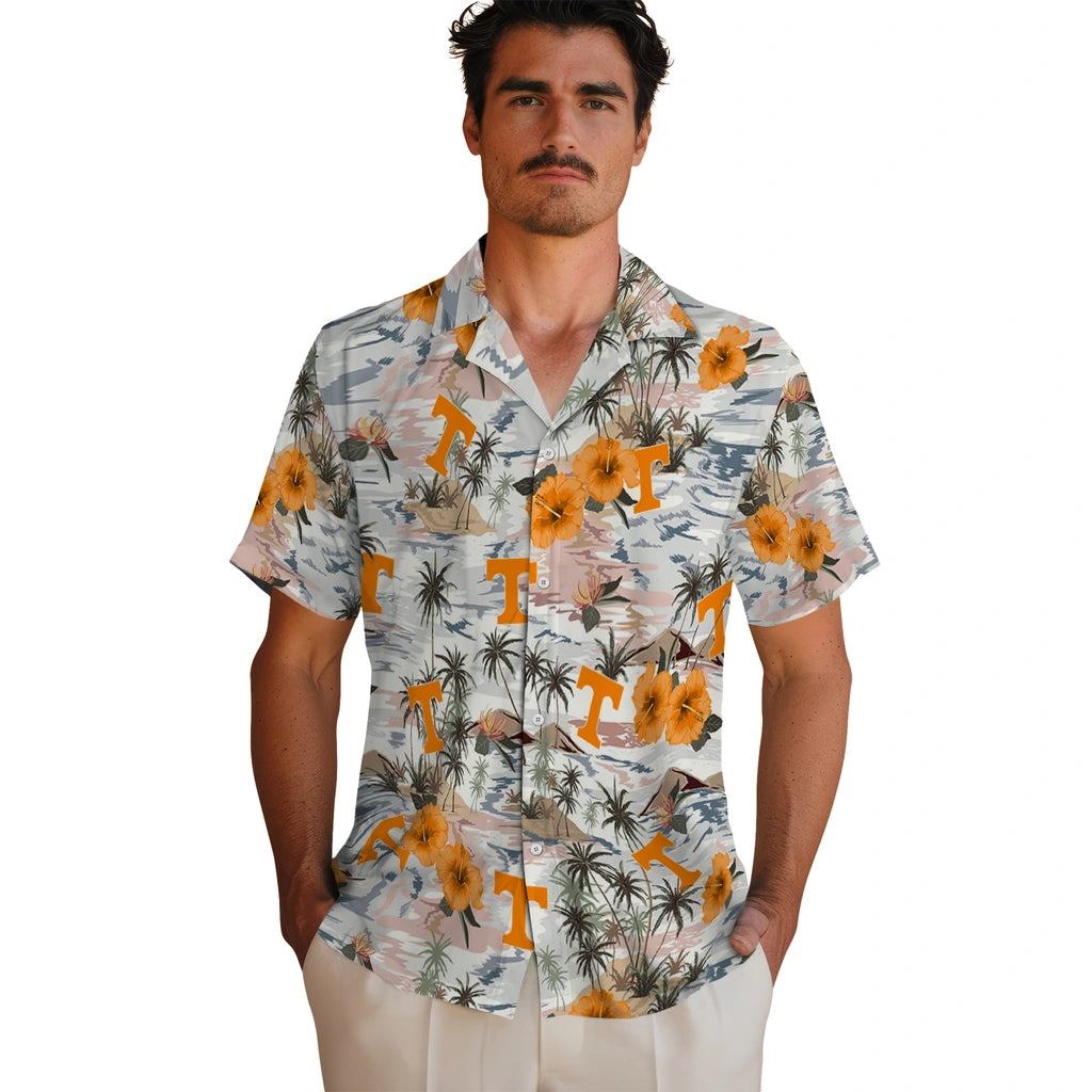 Tennessee Volunteers Hawaiian Shirt - Hibiscus Seaside | Hula Hawaiian Shirts
