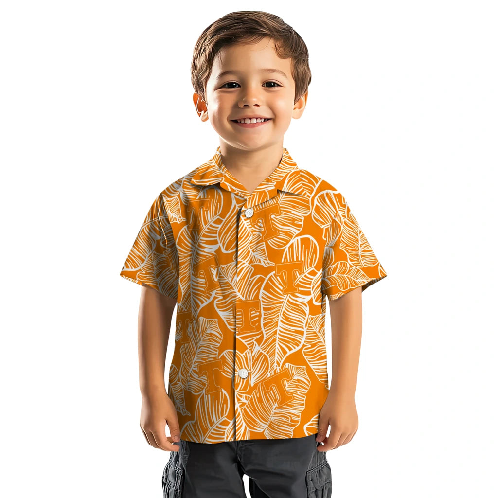 Tennessee Volunteers Hawaiian Shirt - Leaf Outline | Hula Hawaiian Shirts