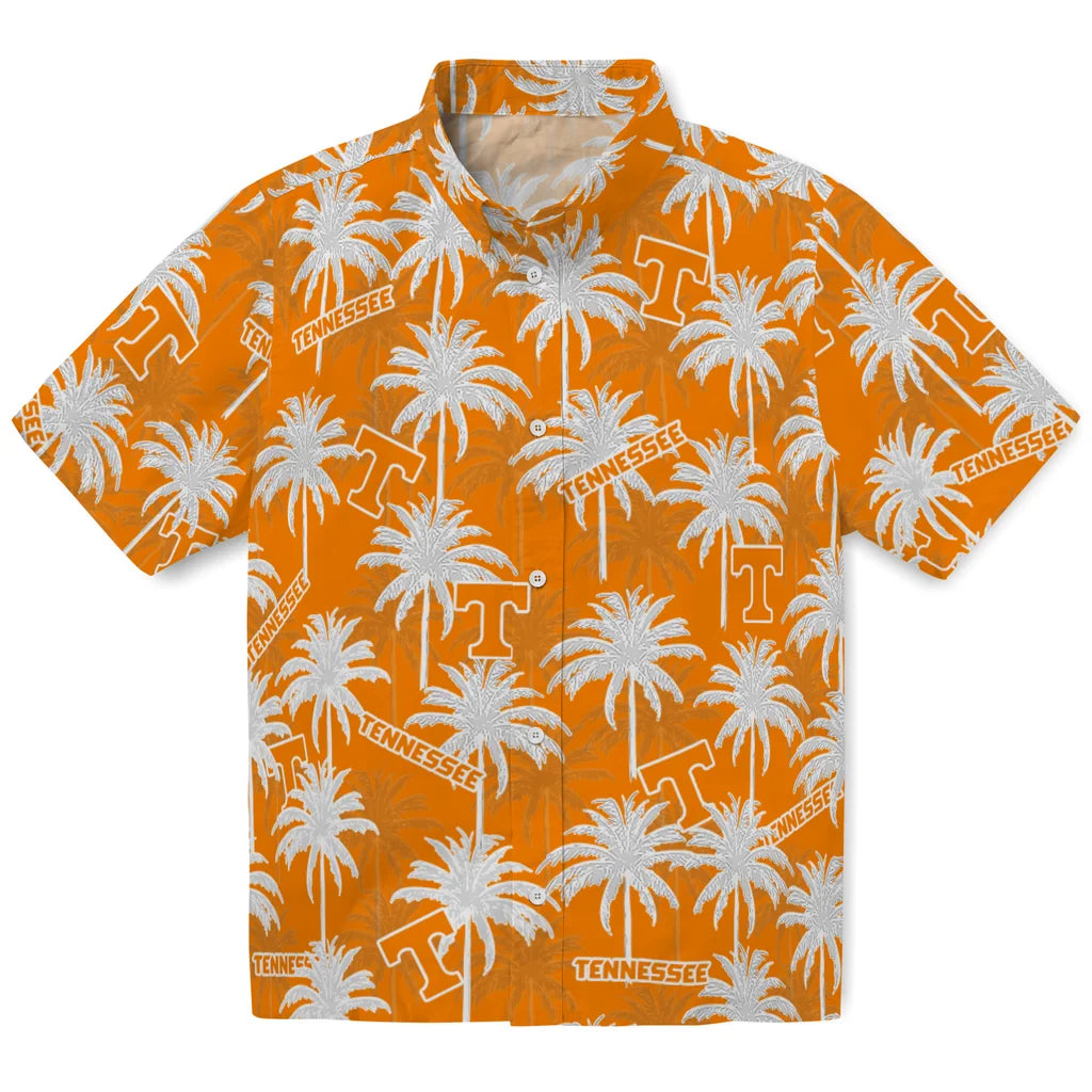 Tennessee Volunteers Hawaiian Shirt - Palm Tree Motif | Hula Hawaiian Shirts