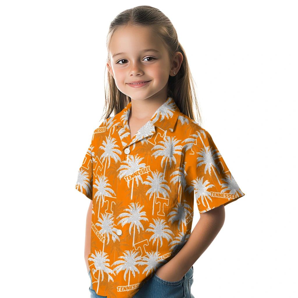 Tennessee Volunteers Hawaiian Shirt - Palm Tree Motif | Hula Hawaiian Shirts