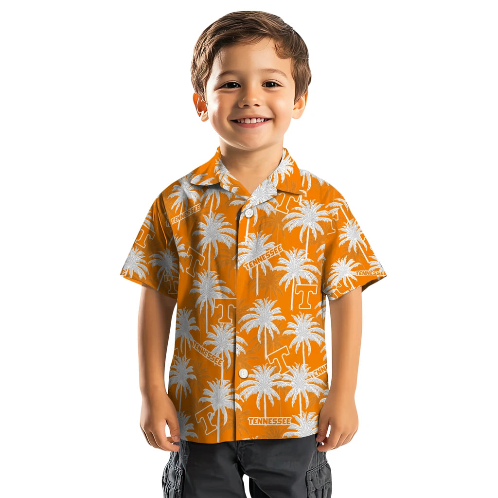 Tennessee Volunteers Hawaiian Shirt - Palm Tree Motif | Hula Hawaiian Shirts