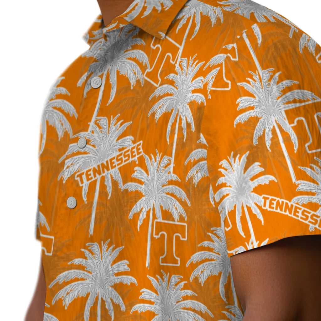 Tennessee Volunteers Hawaiian Shirt - Palm Tree Motif | Hula Hawaiian Shirts