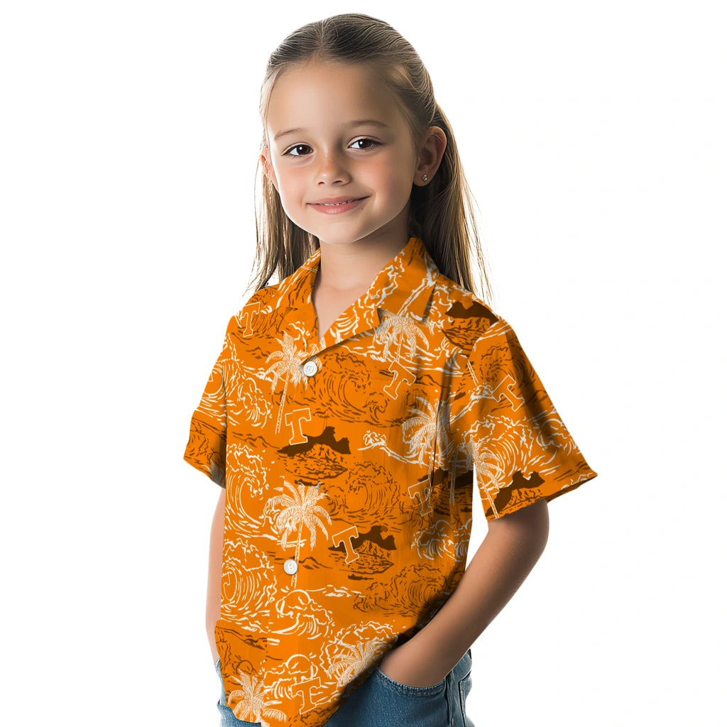 Tennessee Volunteers Hawaiian Shirt - Wave Palm | Hula Hawaiian Shirts