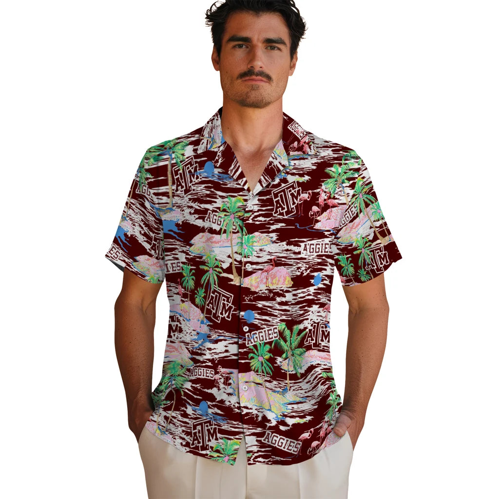 Texas A&M Aggies Hawaiian Shirt - Hawaii Island | Hula Hawaiian Shirts