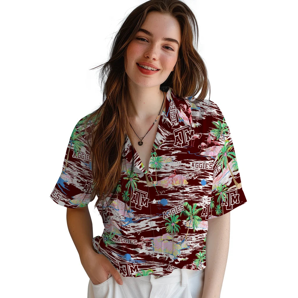 Texas A&M Aggies Hawaiian Shirt - Hawaii Island | Hula Hawaiian Shirts