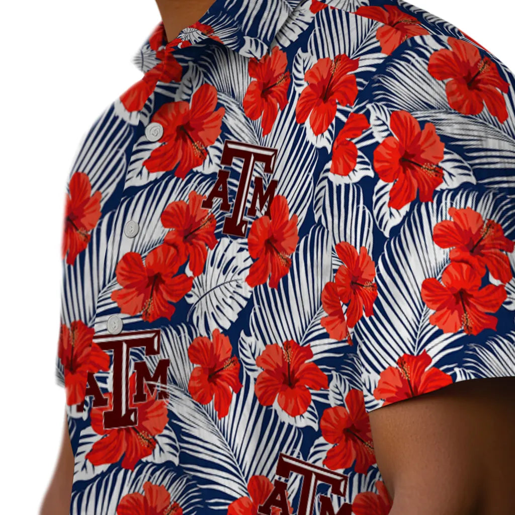 Texas A&M Aggies Hawaiian Shirt - Hibiscus Fiesta | Hula Hawaiian Shirts