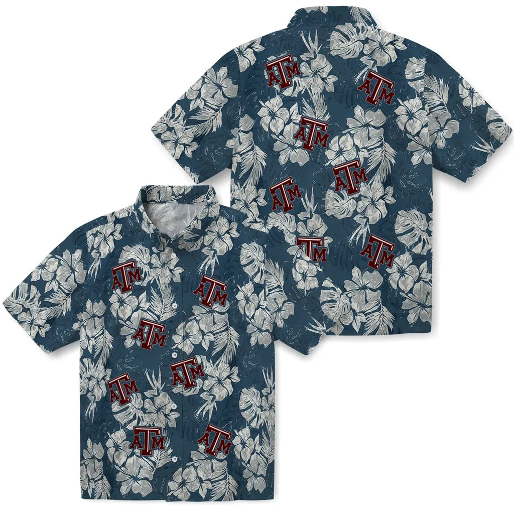 Texas A&M Aggies Hawaiian Shirt - Hibiscus Flowers | Hula Hawaiian Shirts