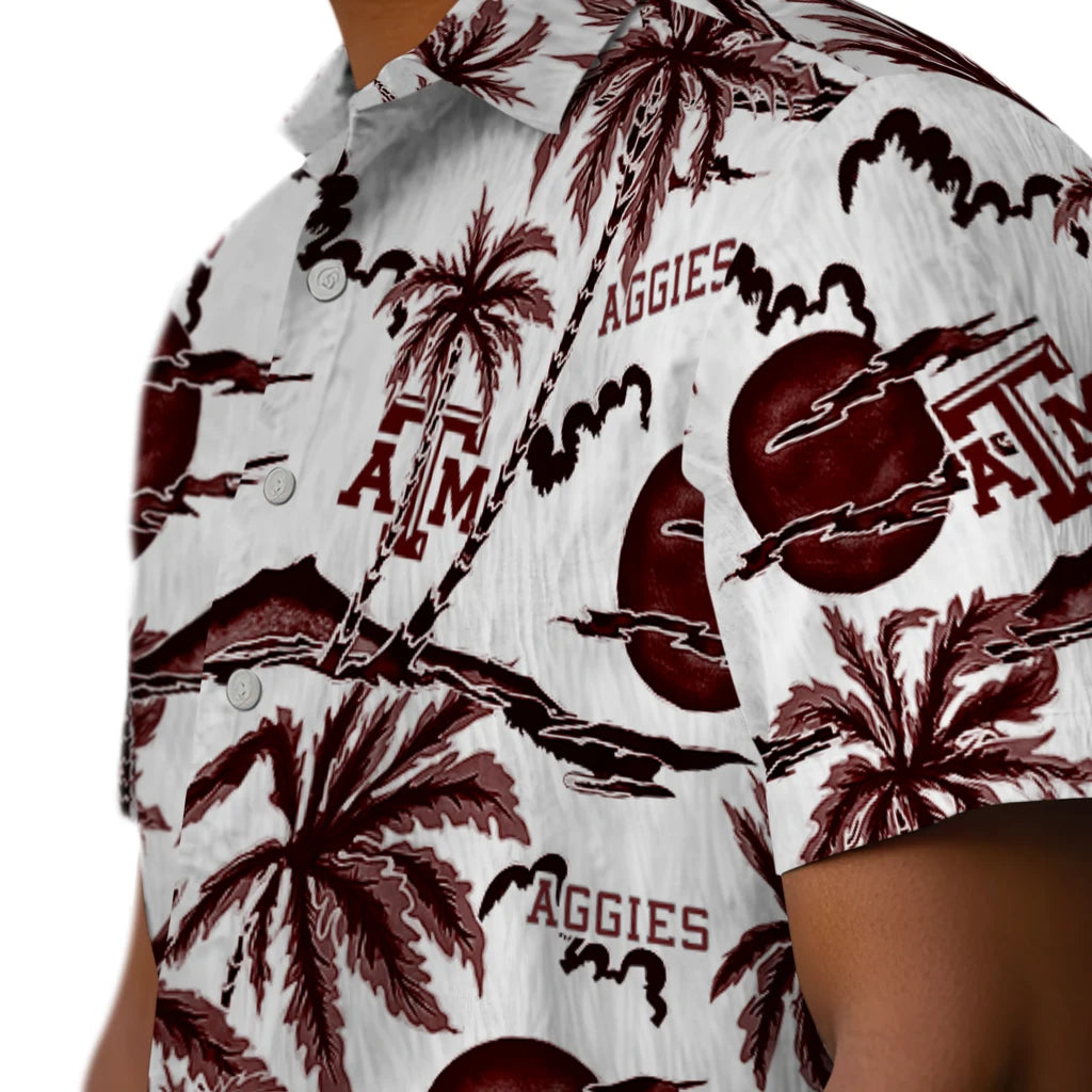 Texas A&M Aggies Hawaiian Shirt - Palm Sunset | Hula Hawaiian Shirts