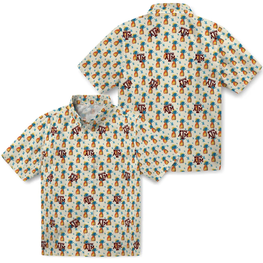 Texas A&M Aggies Hawaiian Shirt - Pineapple Delight | Hula Hawaiian Shirts