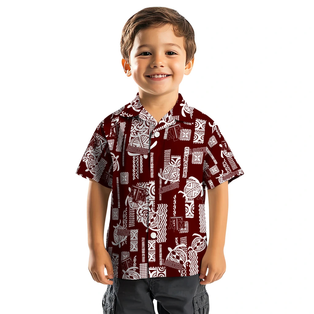 Texas A&M Aggies Hawaiian Shirt - Turtle Lines | Hula Hawaiian Shirts