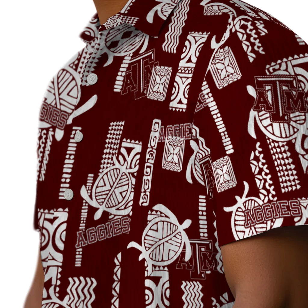 Texas A&M Aggies Hawaiian Shirt - Turtle Lines | Hula Hawaiian Shirts