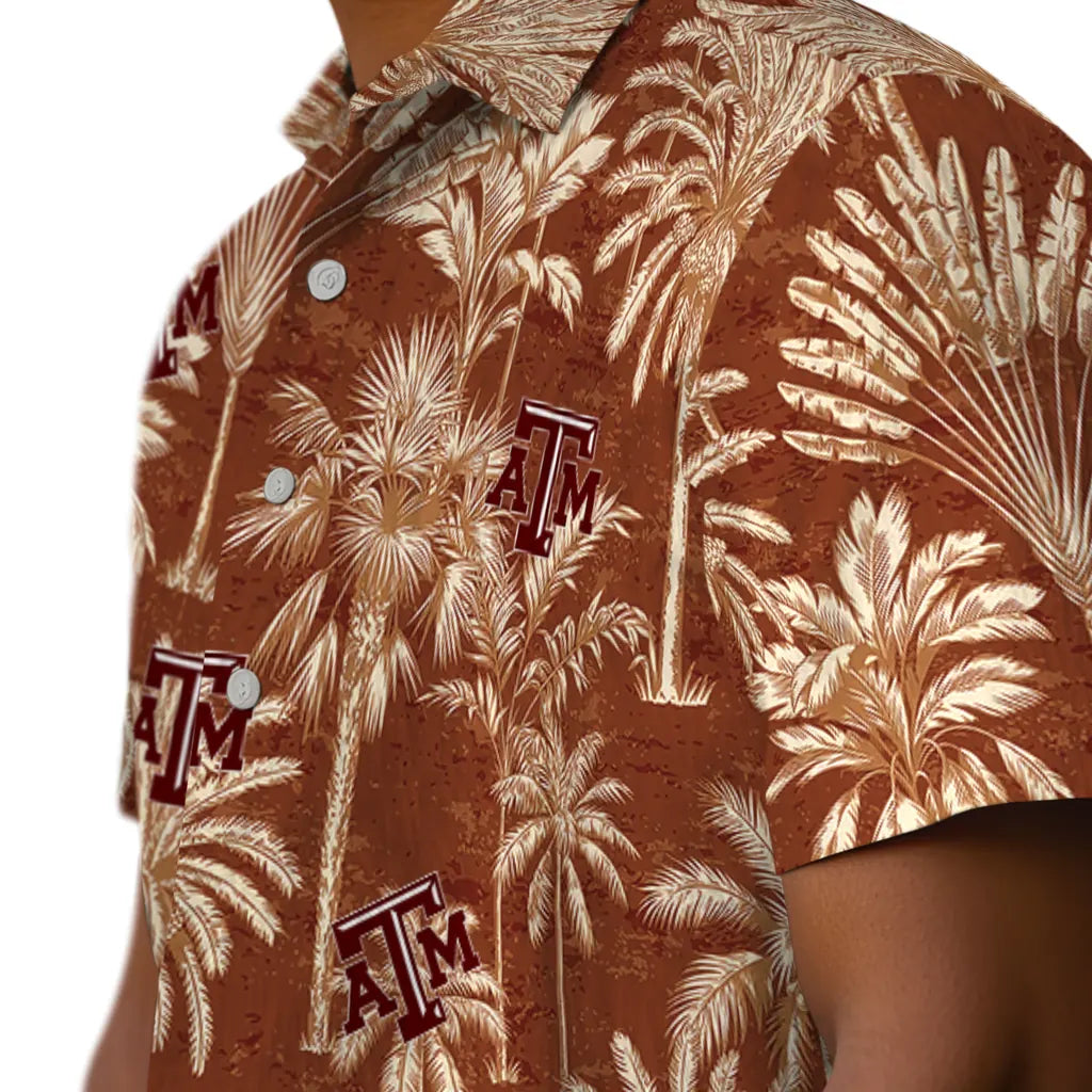 Texas A&M Aggies Hawaiian Shirt - Vintage Palm Tree | Hula Hawaiian Shirts
