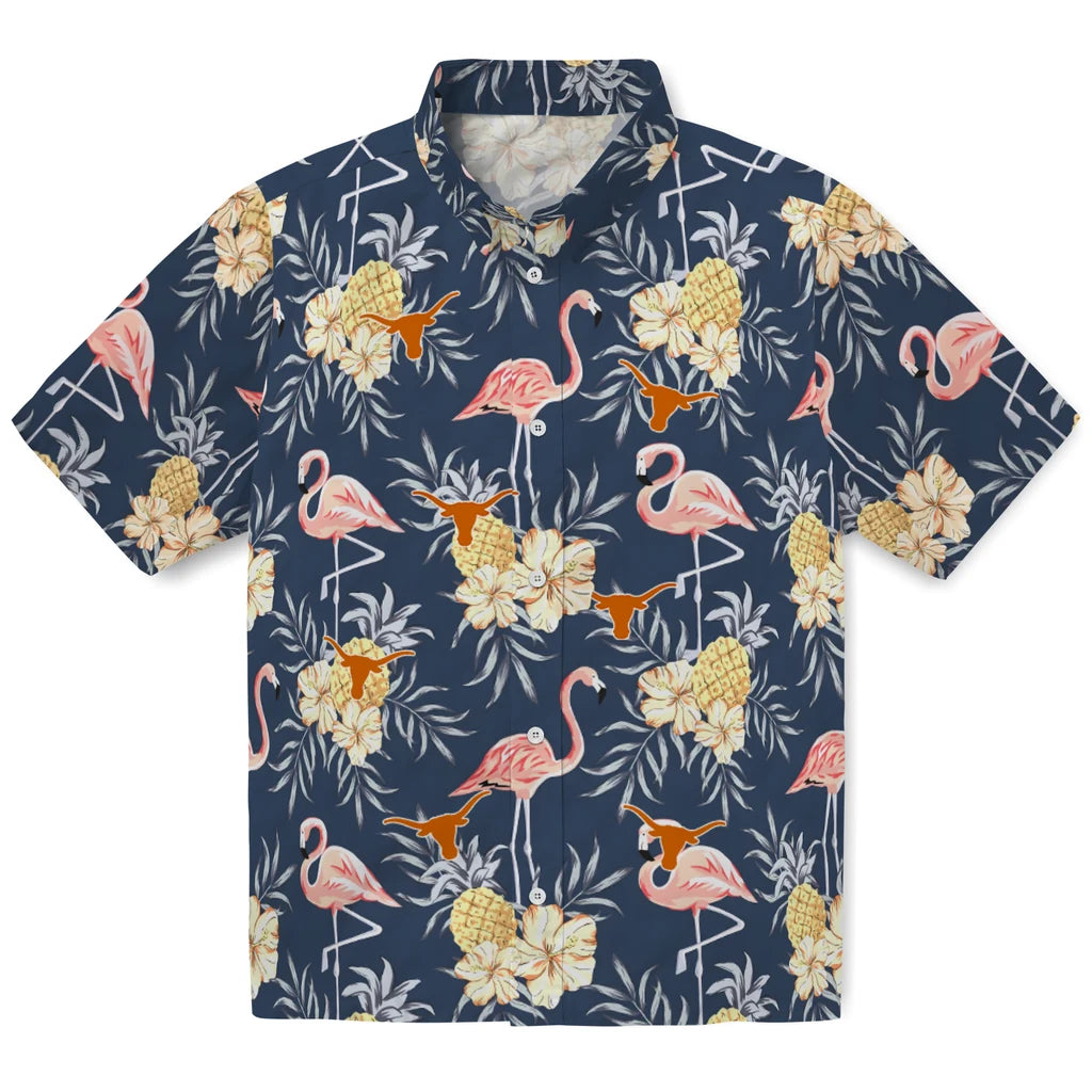 Texas Longhorns Hawaiian Shirt - Flamingo Hibiscus | Hula Hawaiian Shirts
