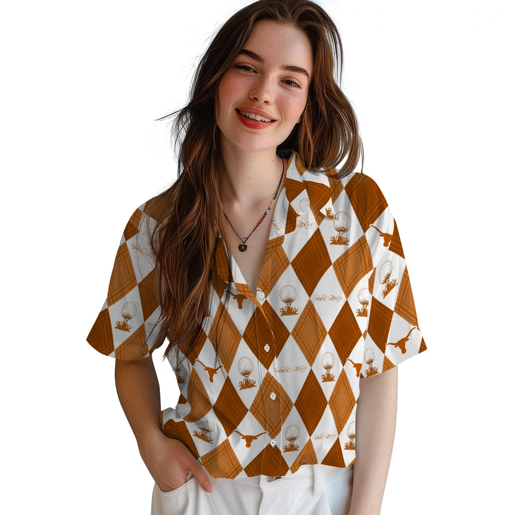 Texas Longhorns Hawaiian Shirt - Golfing Plaid | Hula Hawaiian Shirts