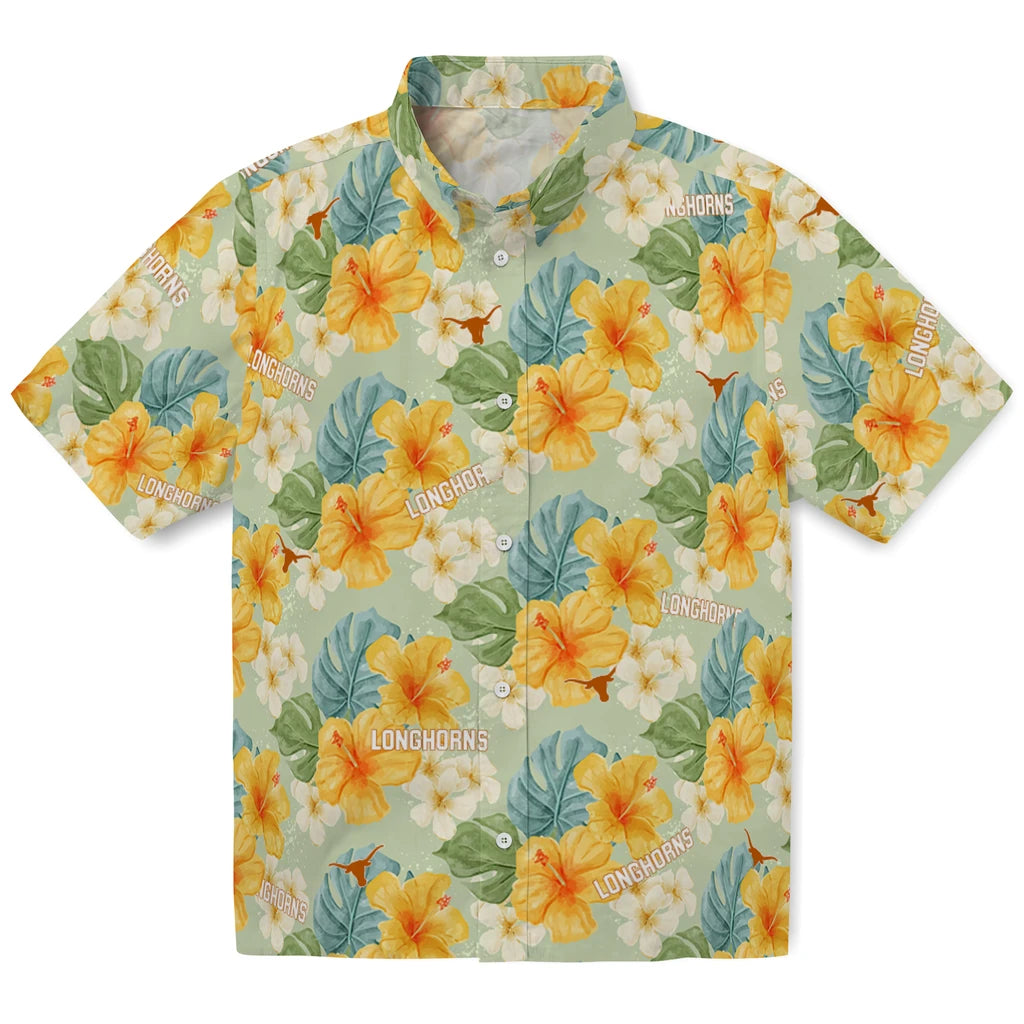 Texas Longhorns Hawaiian Shirt - Hibiscus Mood | Hula Hawaiian Shirts