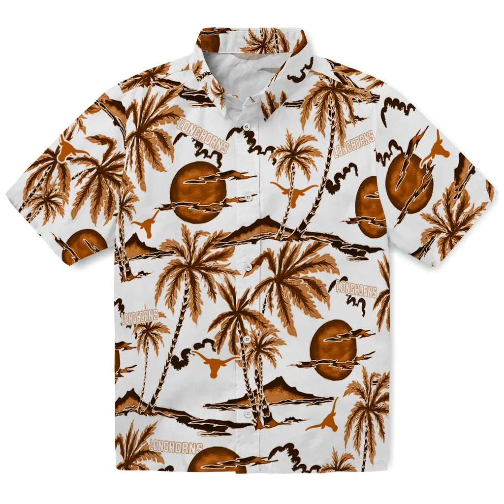 Texas Longhorns Hawaiian Shirt - Palm Sunset | Hula Hawaiian Shirts