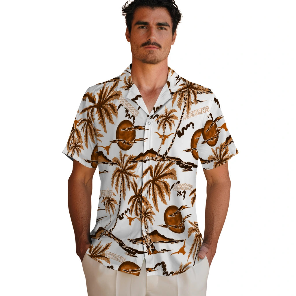 Texas Longhorns Hawaiian Shirt - Palm Sunset | Hula Hawaiian Shirts