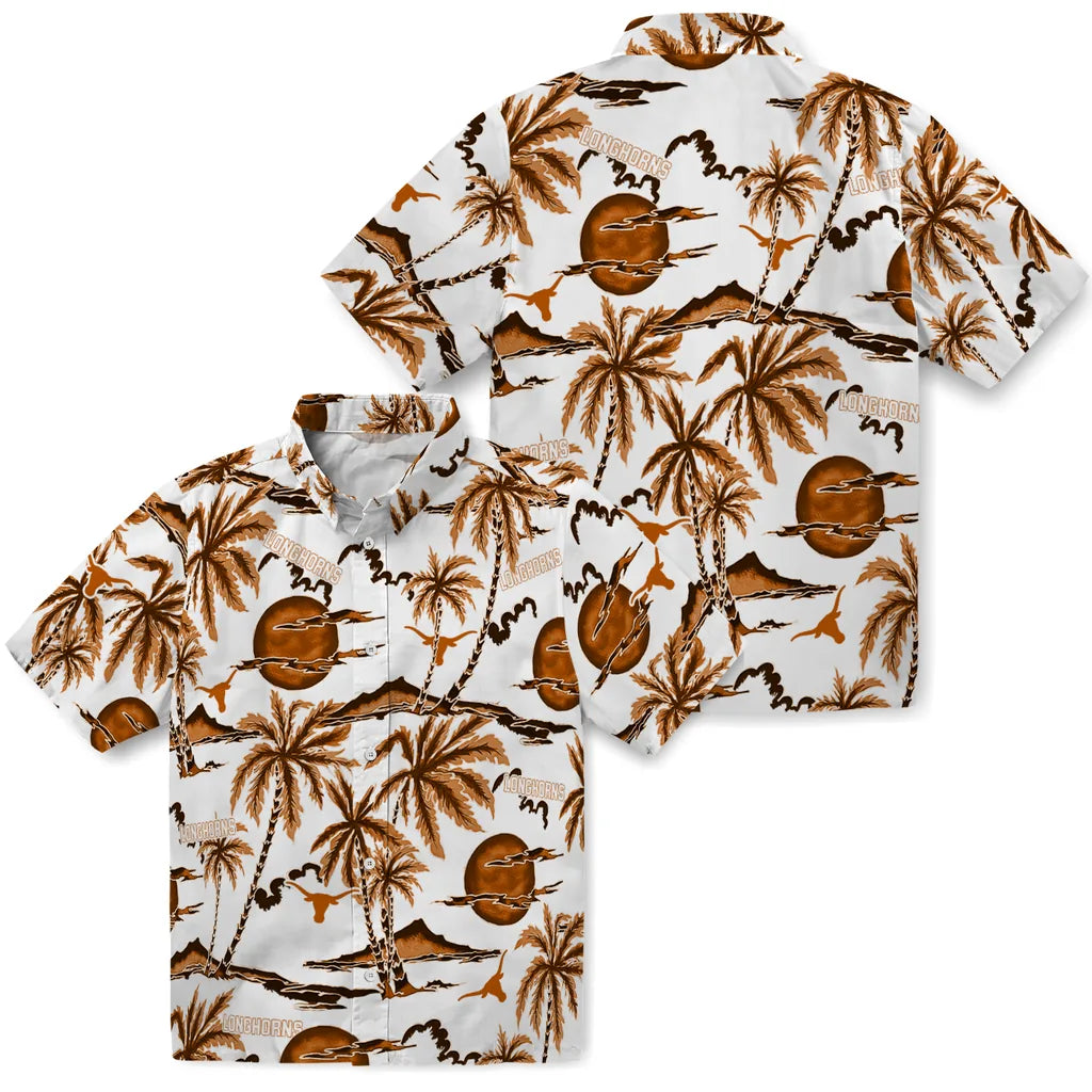 Texas Longhorns Hawaiian Shirt - Palm Sunset | Hula Hawaiian Shirts