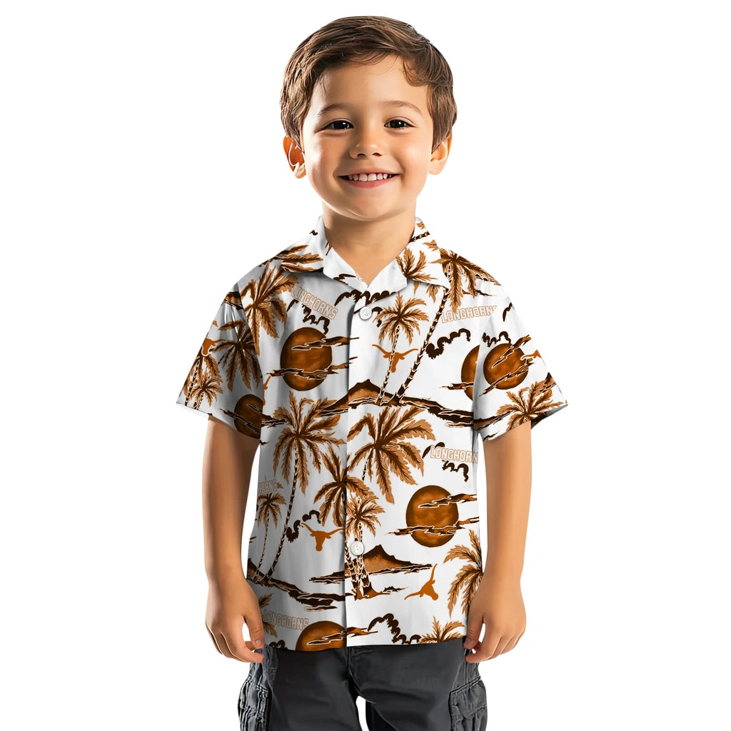 Texas Longhorns Hawaiian Shirt - Palm Sunset | Hula Hawaiian Shirts