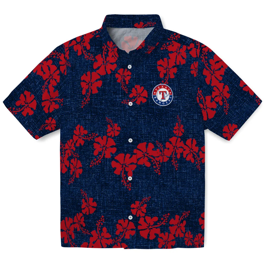 Texas Rangers Hawaiian Shirt - 50th State Flower | Hula Hawaiian Shirts