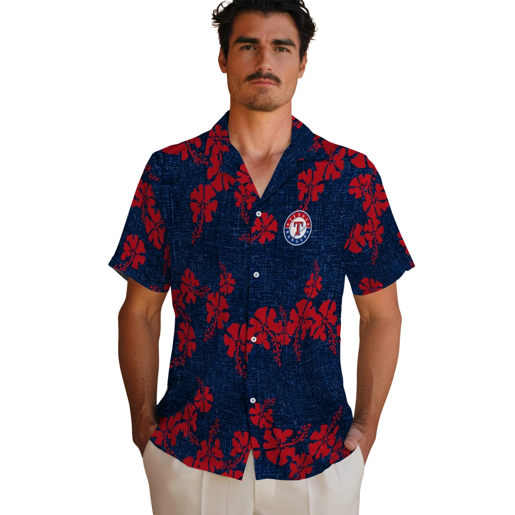 Texas Rangers Hawaiian Shirt - 50th State Flower | Hula Hawaiian Shirts