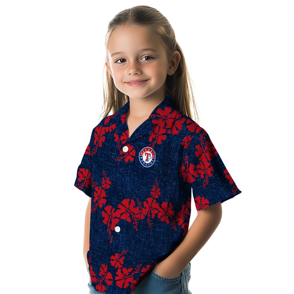 Texas Rangers Hawaiian Shirt - 50th State Flower | Hula Hawaiian Shirts