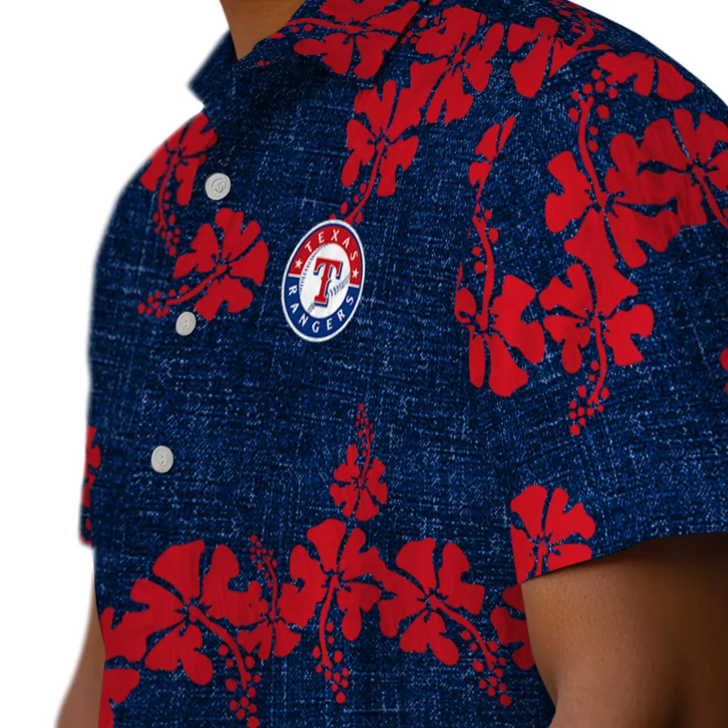 Texas Rangers Hawaiian Shirt - 50th State Flower | Hula Hawaiian Shirts