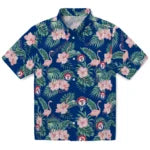 Texas Rangers Hawaiian Shirt - Flamingo and Hibiscus | Hula Hawaiian Shirts
