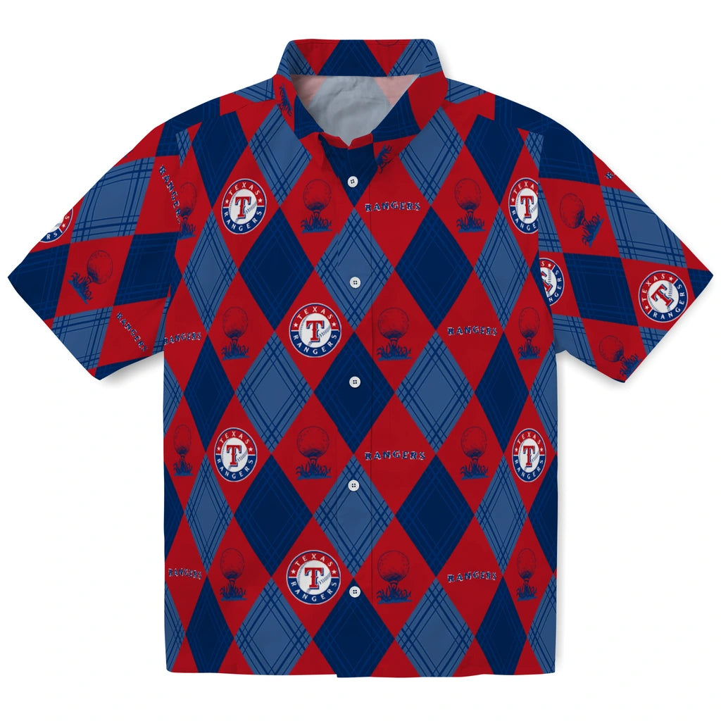 Texas Rangers Hawaiian Shirt - Golfing Plaid | Hula Hawaiian Shirts