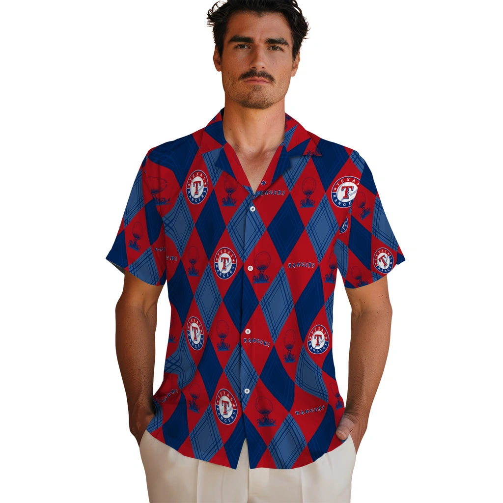Texas Rangers Hawaiian Shirt - Golfing Plaid | Hula Hawaiian Shirts