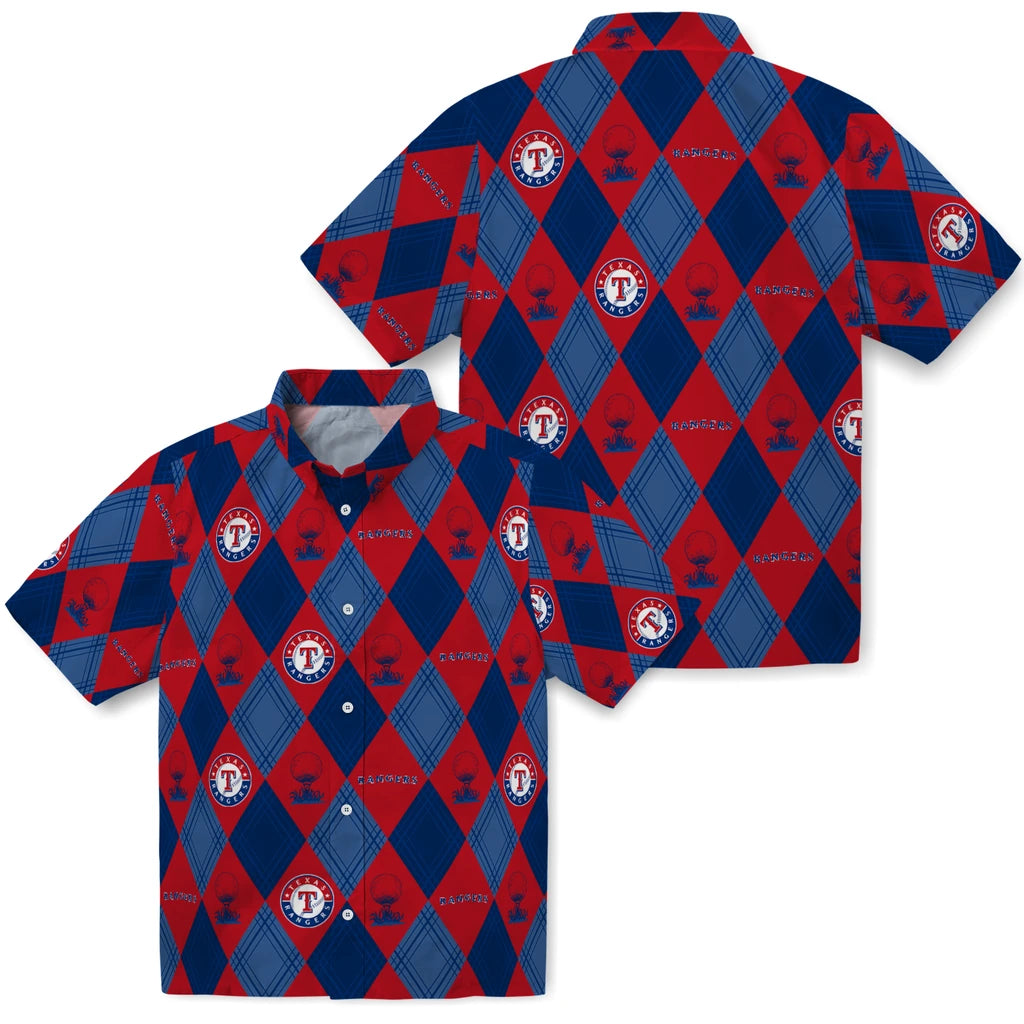 Texas Rangers Hawaiian Shirt - Golfing Plaid | Hula Hawaiian Shirts