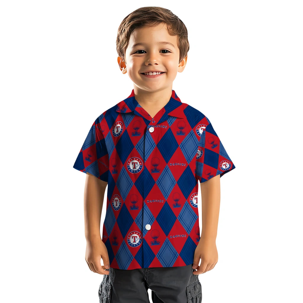 Texas Rangers Hawaiian Shirt - Golfing Plaid | Hula Hawaiian Shirts
