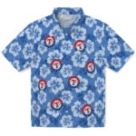 Texas Rangers Hawaiian Shirt - Hibiscus Cluster | Hula Hawaiian Shirts