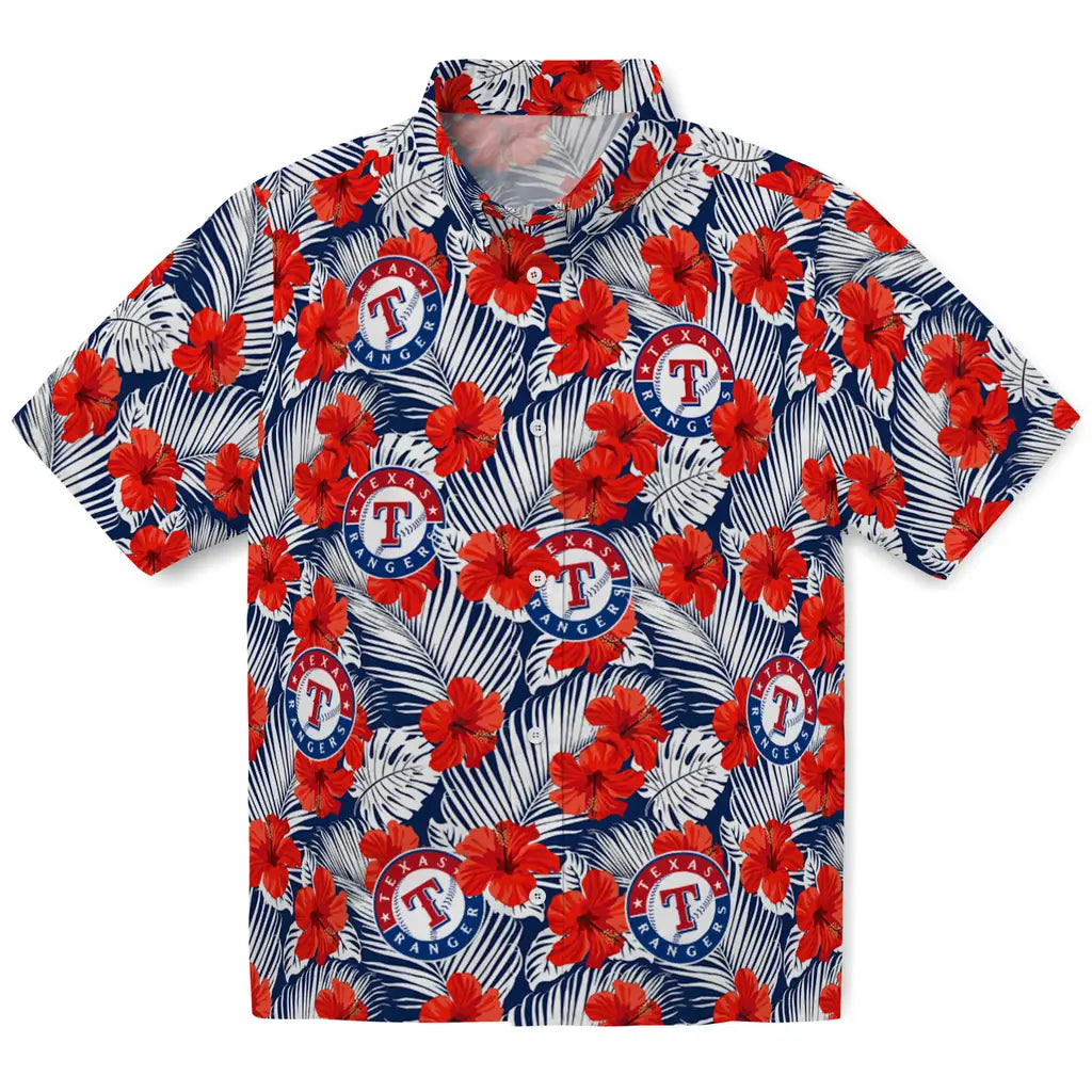 Texas Rangers Hawaiian Shirt - Hibiscus Fiesta | Hula Hawaiian Shirts
