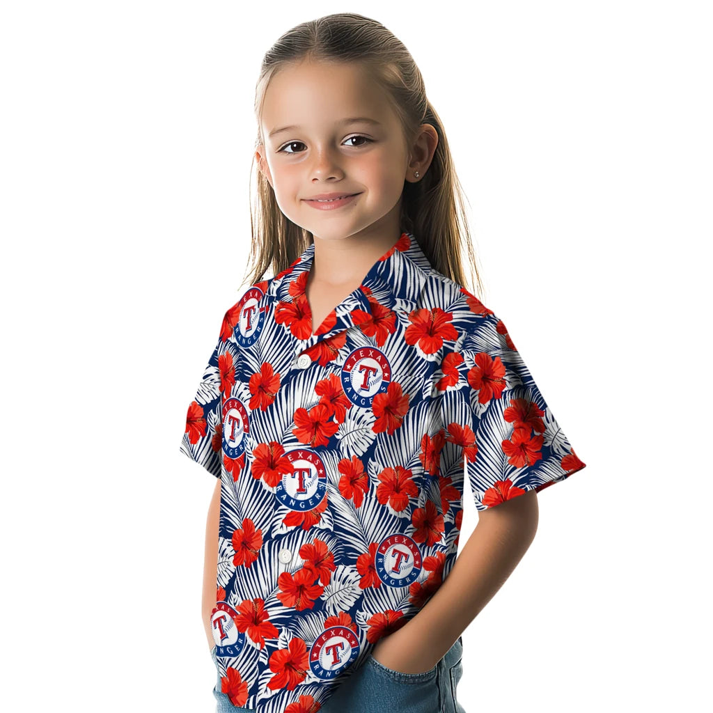 Texas Rangers Hawaiian Shirt - Hibiscus Fiesta | Hula Hawaiian Shirts