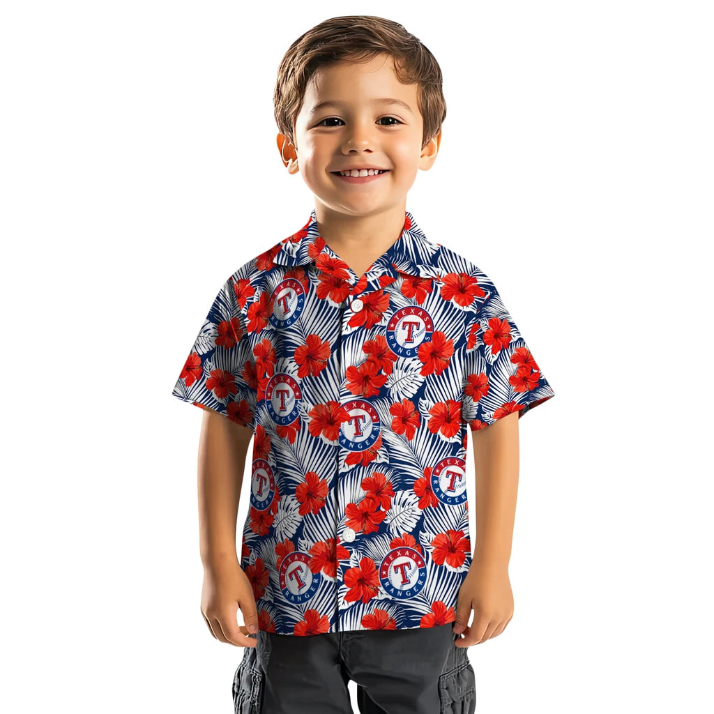 Texas Rangers Hawaiian Shirt - Hibiscus Fiesta | Hula Hawaiian Shirts