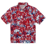 Texas Rangers Hawaiian Shirt - Hibiscus Overlay | Hula Hawaiian Shirts