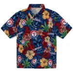 Texas Rangers Hawaiian Shirt - Hibiscus Tiki Jungle | Hula Hawaiian Shirts