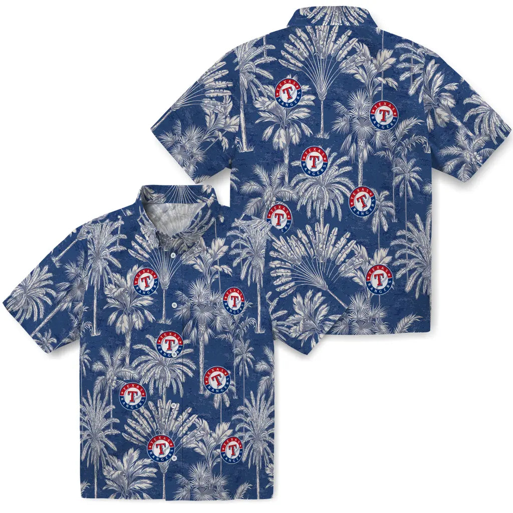 Texas Rangers Hawaiian Shirt - Vintage Palm Tree | Hula Hawaiian Shirts