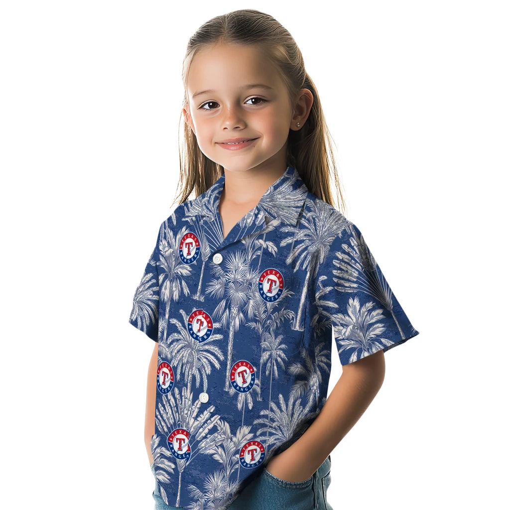 Texas Rangers Hawaiian Shirt - Vintage Palm Tree | Hula Hawaiian Shirts