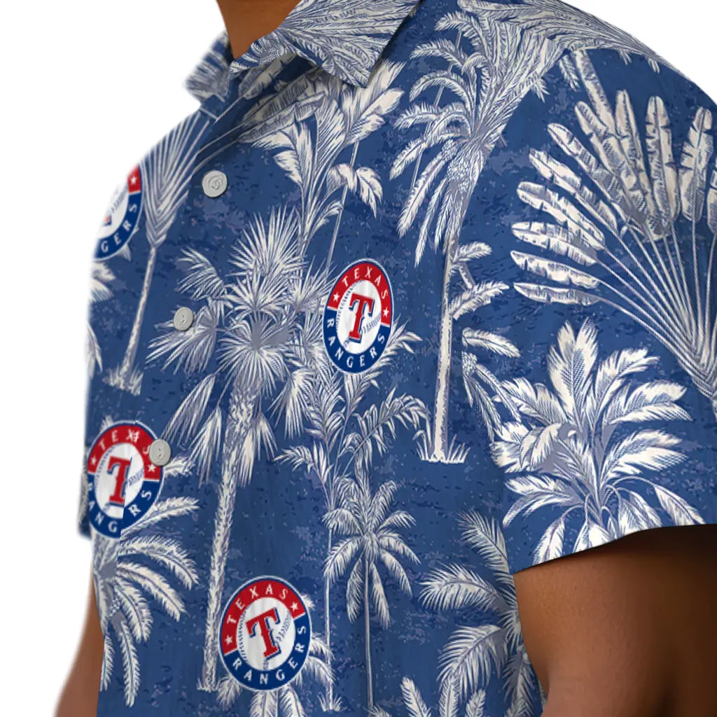 Texas Rangers Hawaiian Shirt - Vintage Palm Tree | Hula Hawaiian Shirts