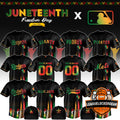 Texas Rangers Juneteenth Freedom Day Baseball Jersey - LeagueLockerGear