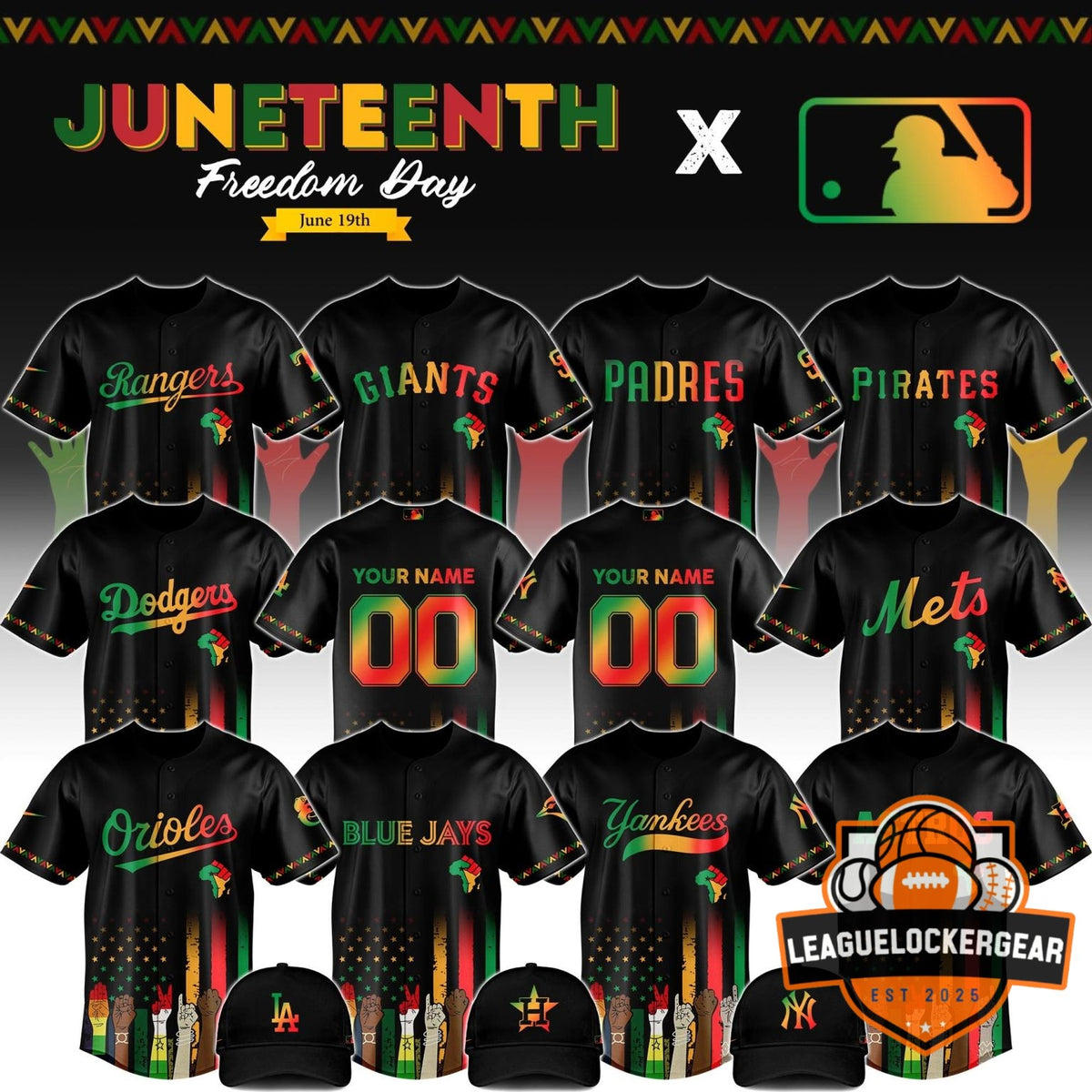 Texas Rangers Juneteenth Freedom Day Baseball Jersey - LeagueLockerGear