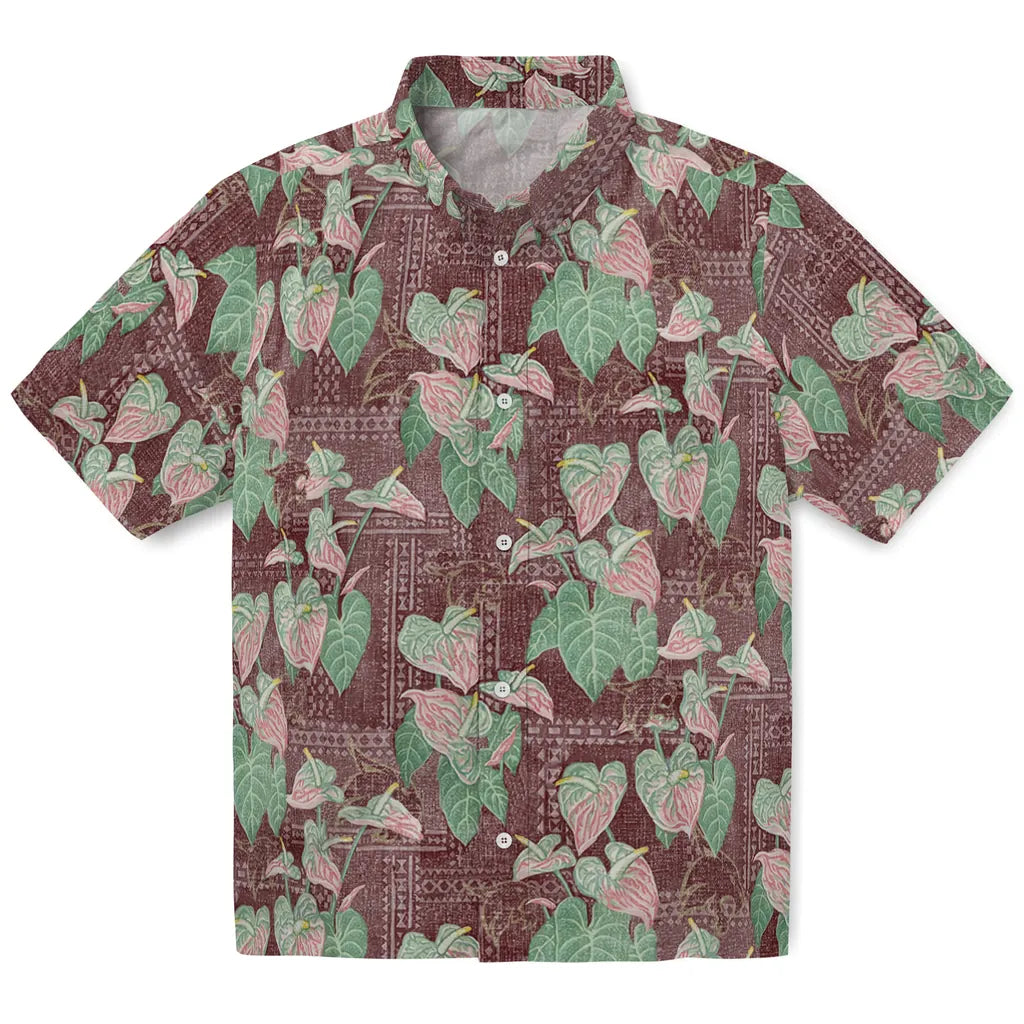 Texas State Bobcats Hawaiian Shirt - Anthurium Overlay | Hula Hawaiian Shirts